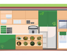 봄나물 음식점 배경