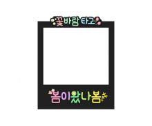 봄이 왔나봄 폴라로이드 토퍼