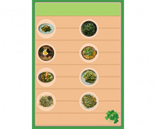 봄나물 음식점 메뉴판 (문구없음)