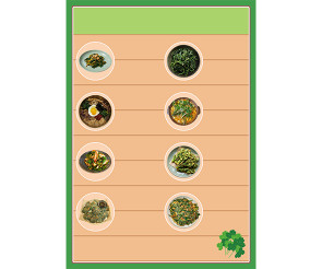 봄나물 음식점 메뉴판 (문구없음)