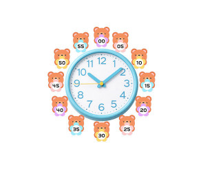 시계 분침 표시 (곰)