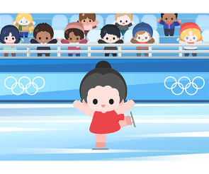 올림픽 피겨스케이팅 경기장 배경