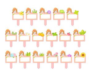 꽃 푯말 화분 이름표