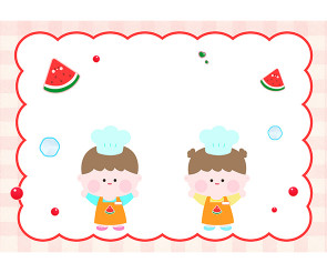 수박 화채 만들기 배경 