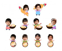 복날 아이 합성이미지