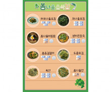 봄나물 음식점 메뉴판 (지폐)