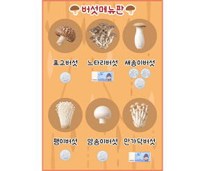 버섯 농장 메뉴판 (지폐)