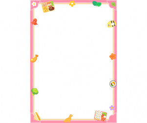 봄 소풍 테두리