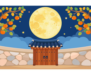 추석 보름달 배경
