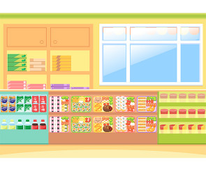 봄도시락 가게 배경