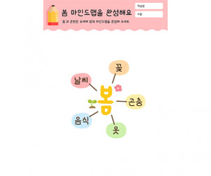 봄 마인드맵을 완성해요