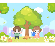 식목일 나무 심는 배경