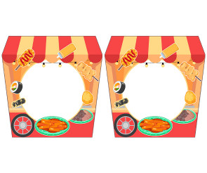 [개별도안] 분식 포장마차 가랜드