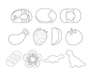 도시락 음식 색칠 모음