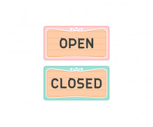 open ,closed 푯말