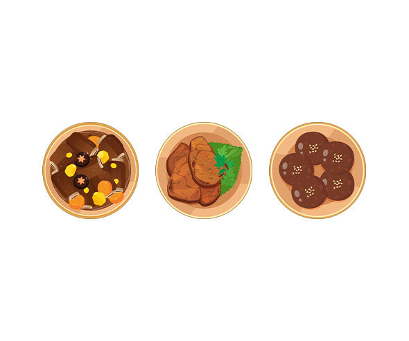 궁중요리(떡갈비,맥적구이,갈비찜)