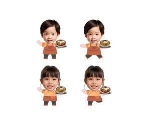 냉면 가게 직원 합성이미지