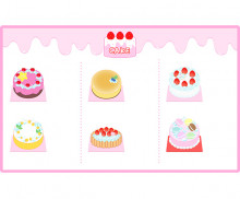 케이크 가게 상단 메뉴판 (문구없음)