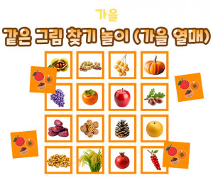 같은 그림 찾기 놀이 (가을 열매)