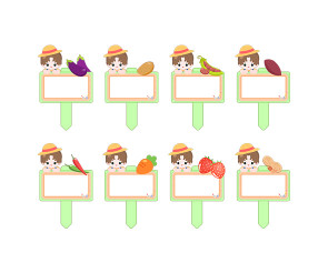 채소 푯말 화분 이름표