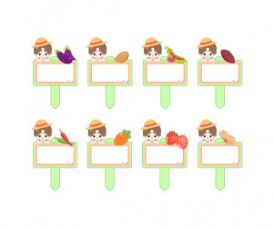 채소 푯말 화분 이름표