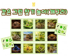 같은 그림 찾기 놀이 (개구리)
