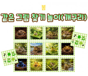 같은 그림 찾기 놀이 (개구리)
