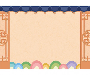 전통 기와와 창호 배경