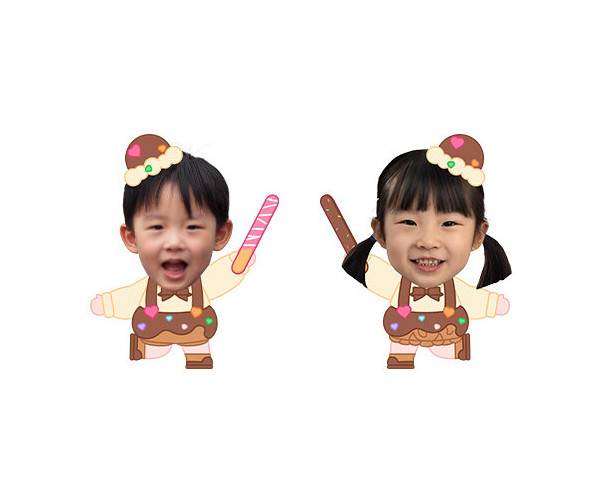 빼빼로 든 아이 합성이미지