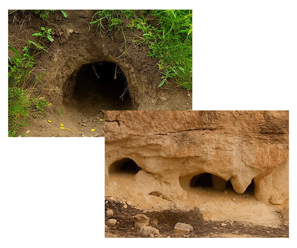 땅굴 배경