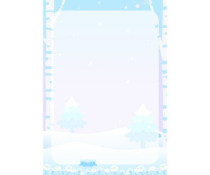겨울 숲 테두리