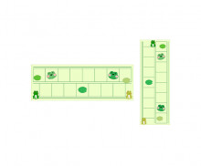 개굴개굴 다양한 개구리 원고지 레터링 (문구없음)