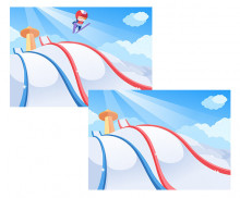 올림픽 스키점프 경기장 배경