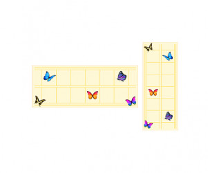 살랑살랑 다양한 나비 원고지 레터링 (문구없음)