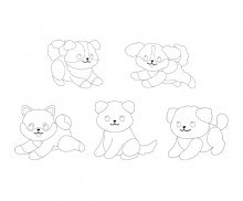 강아지 (개) 색칠 모음