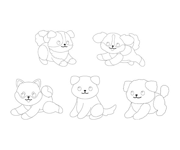강아지 (개) 색칠 모음