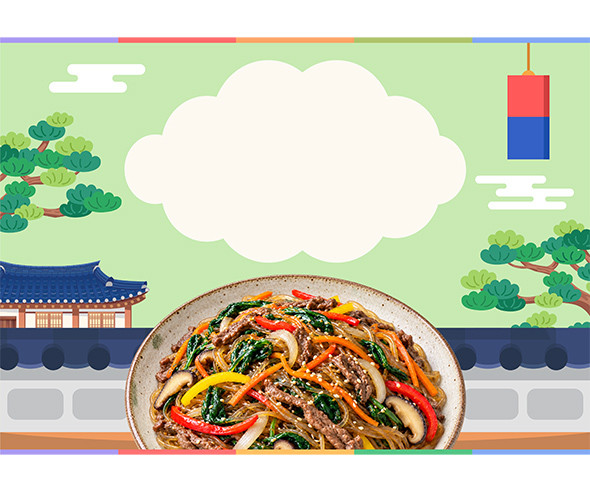 잡채 만들기 배경 (문구없음)