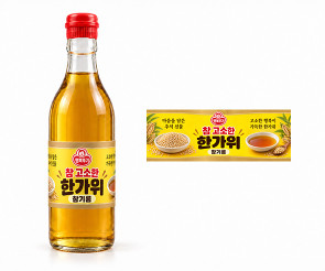 추석 참기름 라벨