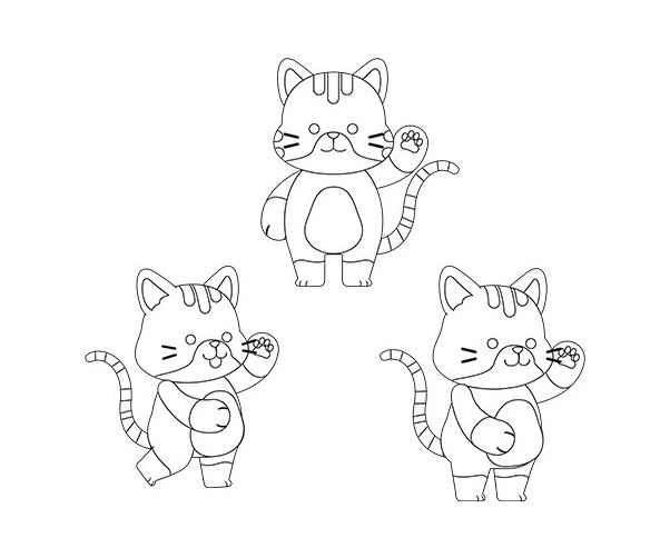 고양이 색칠 모음