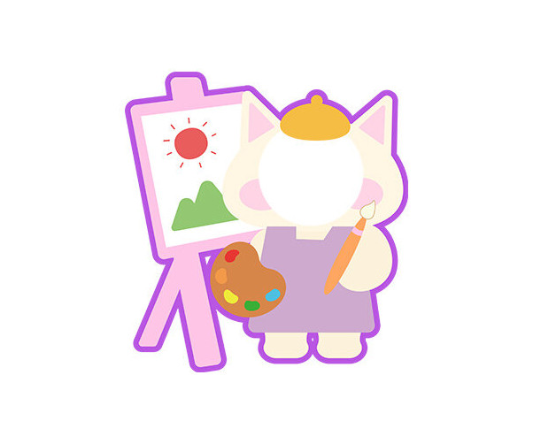 그림 그리는 고양이 합성이미지