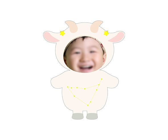 염소자리 합성이미지