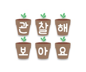 관찰해 보아요 화분 가랜드