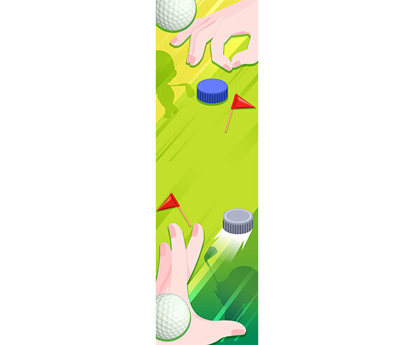 병뚜껑 골프대회 세로 배너(문구없음)