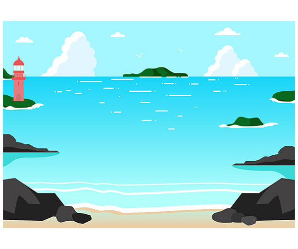 제주도 바다 배경(해녀 없는)