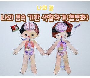 나의 몸속 기관 색칠하기(협동화)