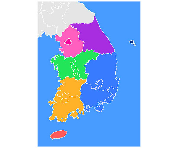 한반도 지도2(세로)