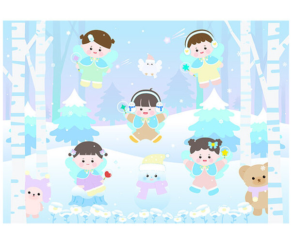 겨울 요정 배경