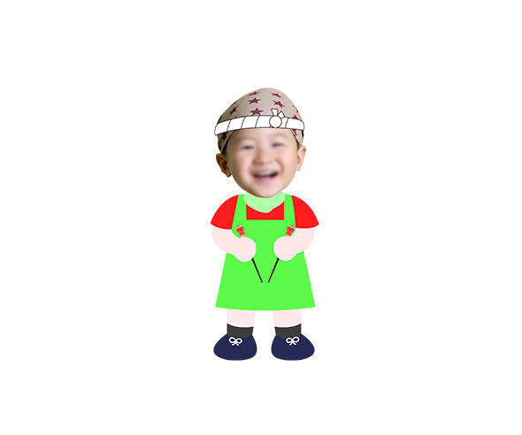 타코야끼 만드는 아이(초록)