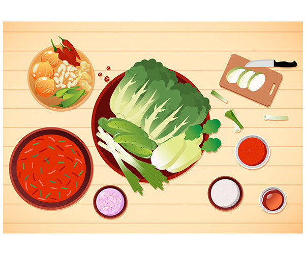 김장재료 배경
