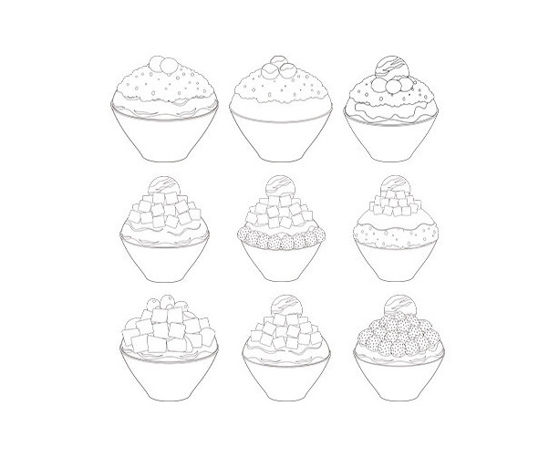 빙수 색칠 모음